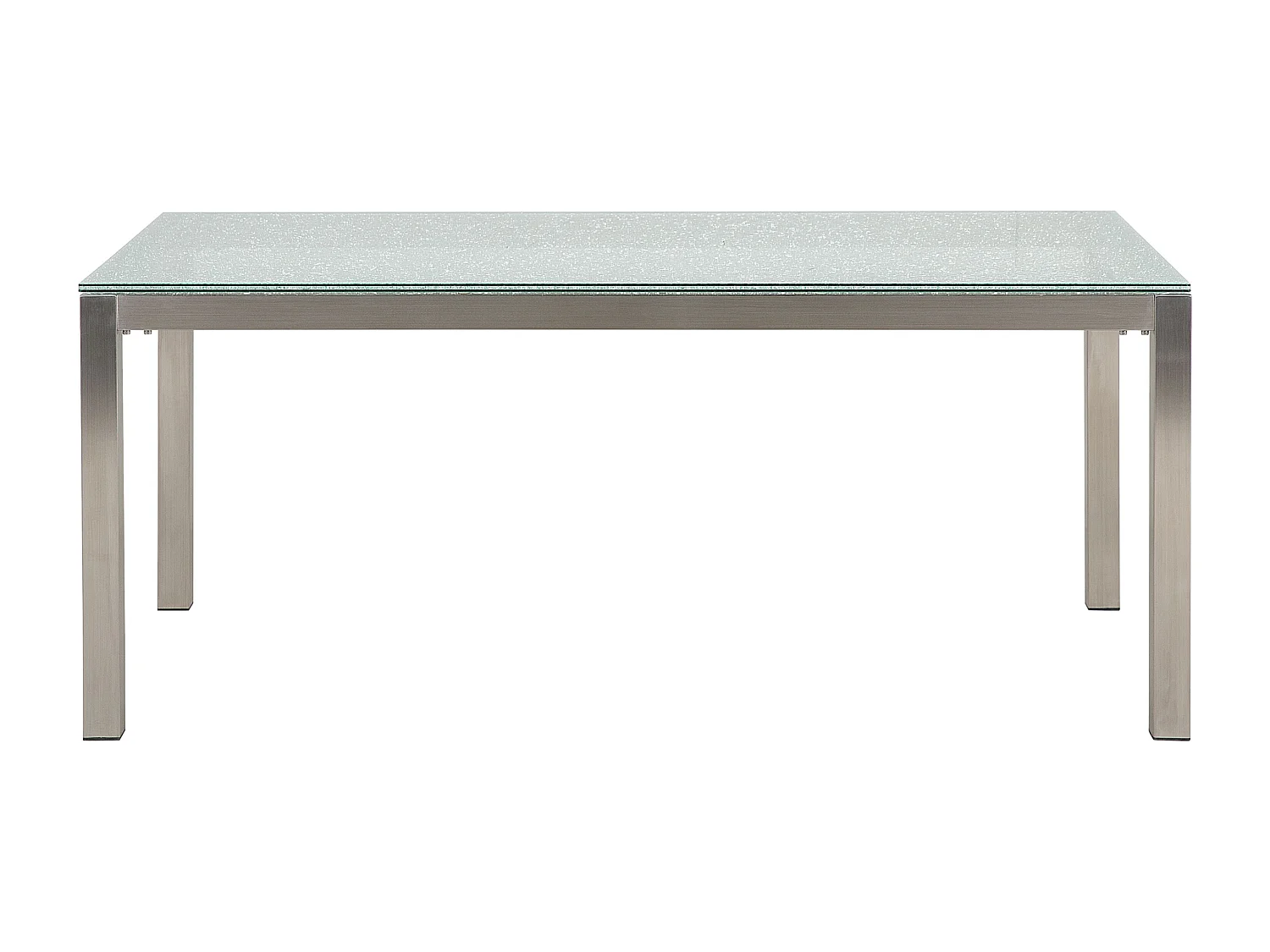 Table de salle à manger de jardin GROSSETO 180 cm 90 cm Verre fissuré Transparent