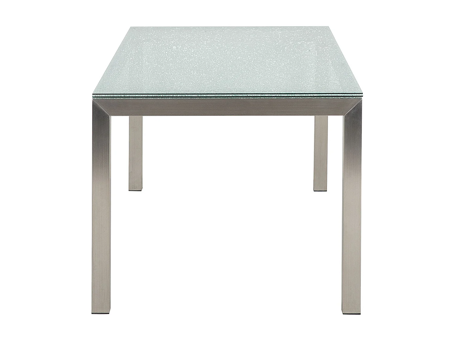 Table de salle à manger de jardin GROSSETO 180 cm 90 cm Verre fissuré Transparent