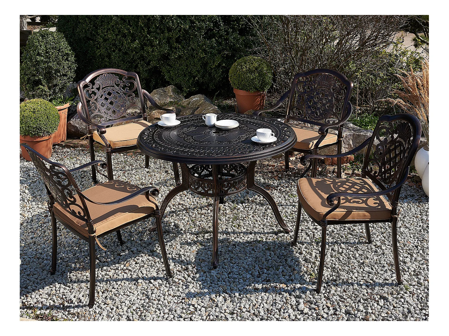 Tuintafel Metaal Donkerbruin SALENTO