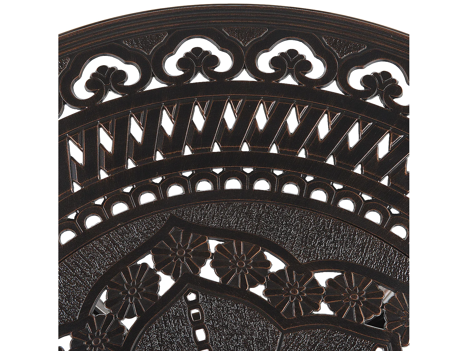 Table de salle à manger de jardin SALENTO 102 cm 102 cm Métal Marron foncé