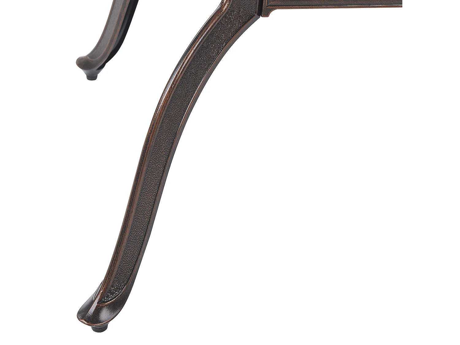 Table de salle à manger de jardin SALENTO 102 cm 102 cm Métal Marron foncé