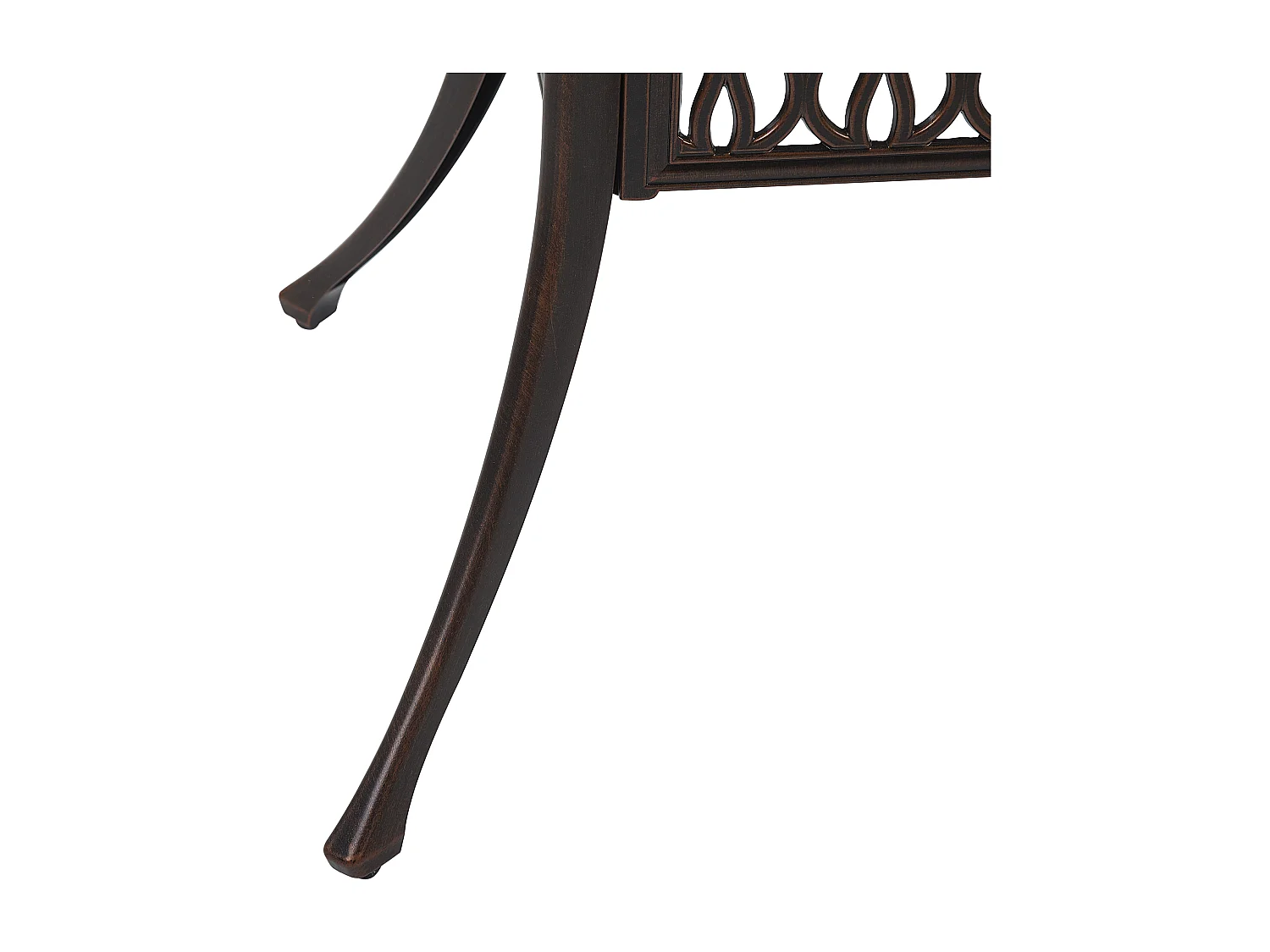 Table de salle à manger de jardin pour 4 personnes ANCONA 90 cm 90 cm Métal Marron foncé