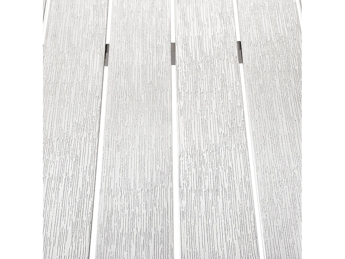 Mesa de jardín VERNIO 180 cm 90 cm Metal Blanco