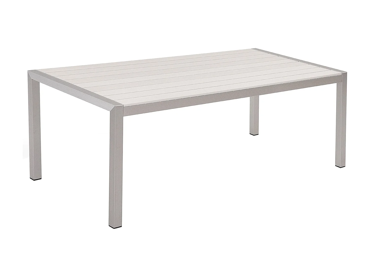 Tuin eettafel VERNIO 180 cm 90 cm Metaal Wit