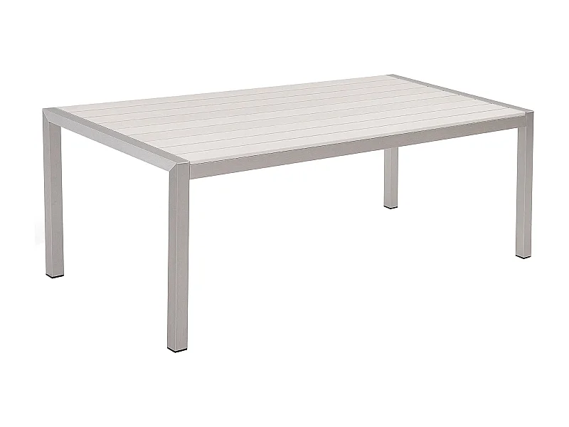 Tuin eettafel VERNIO 180 cm 90 cm Metaal Wit