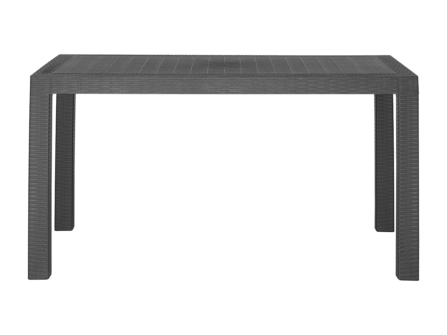 Tavolo da pranzo da giardino FOSSANO 140 cm 80 cm Grigio grafite