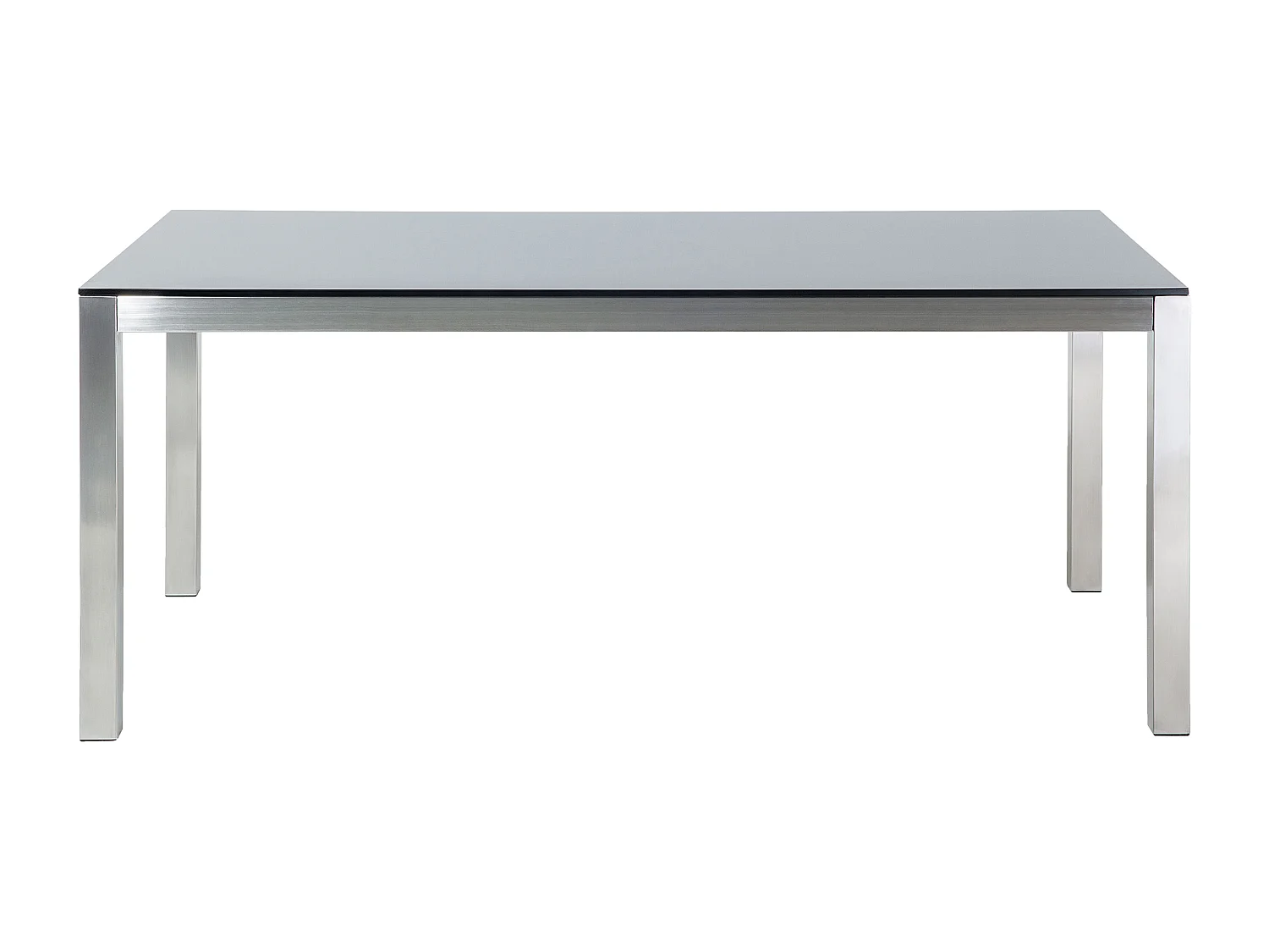 Tuin eettafel GROSSETO 180 cm 90 cm Veiligheidsglas Zwart