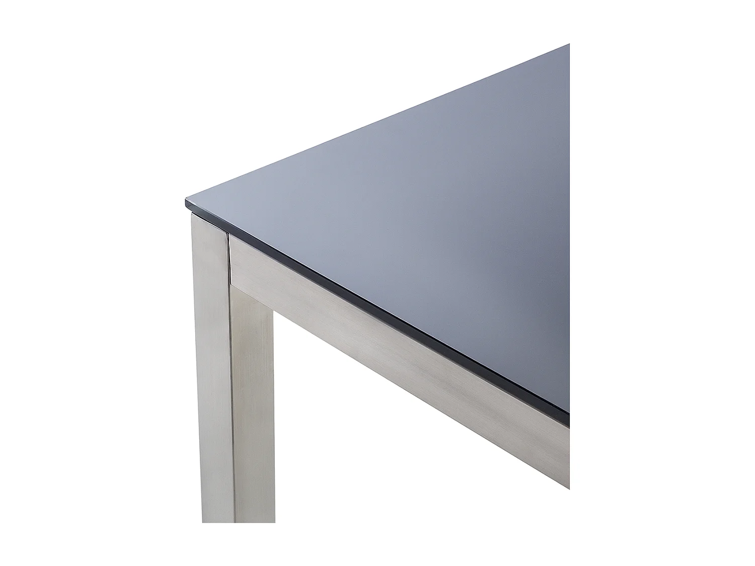 Tuin eettafel GROSSETO 180 cm 90 cm Veiligheidsglas Zwart