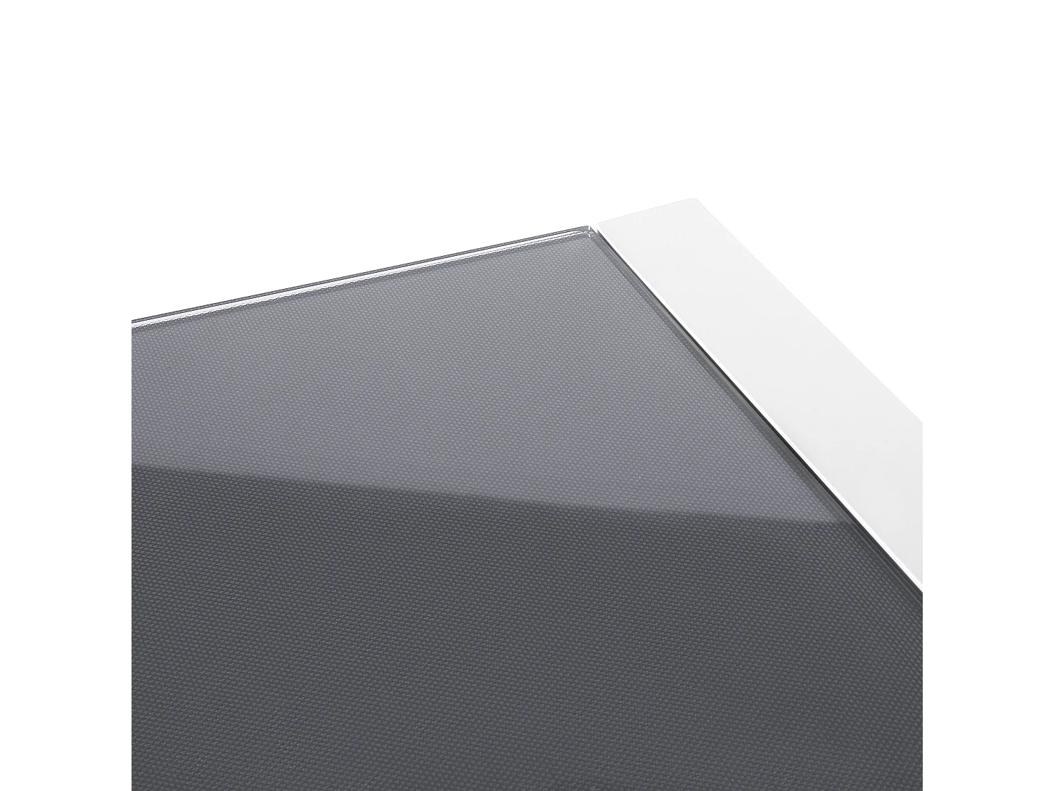 Tisch Aluminium Glasplatte Balkon Garten Terrasse grau/weiss 210x90 cm Bacoli