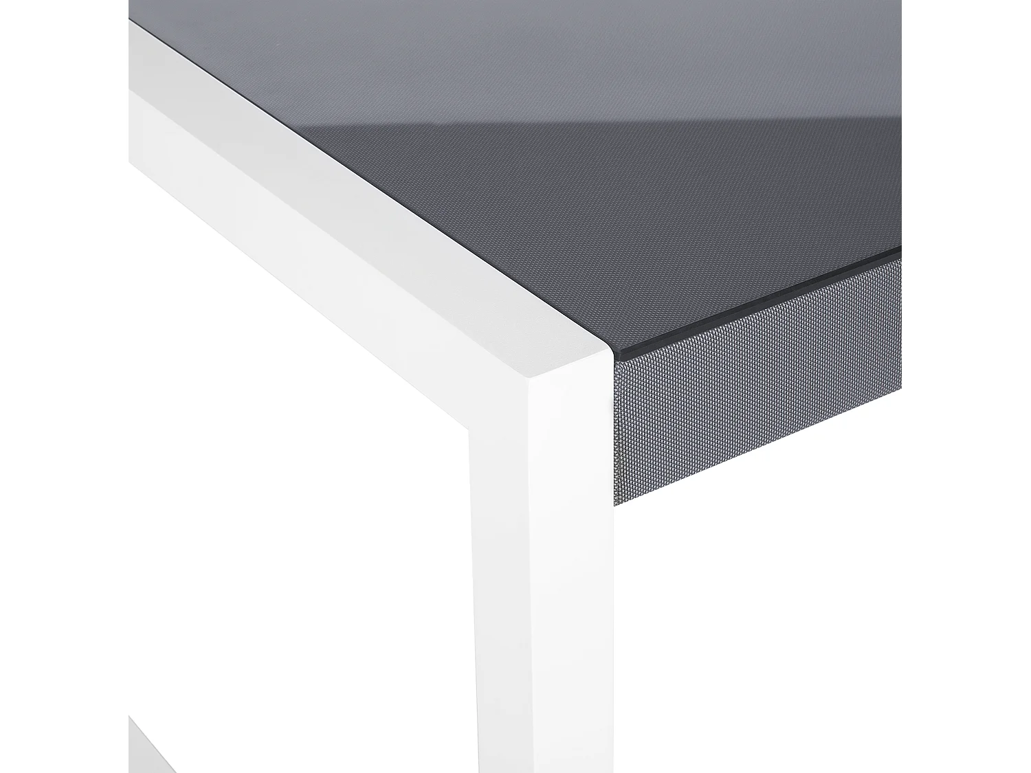 Mesa de refeição de jardim BACOLI 210 cm 90 cm Vidro Branco creme