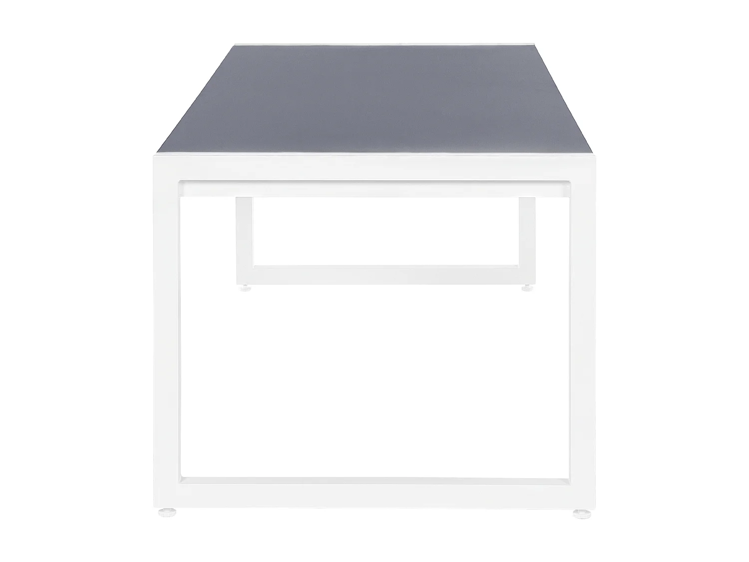 Mesa de refeição de jardim BACOLI 210 cm 90 cm Vidro Branco creme