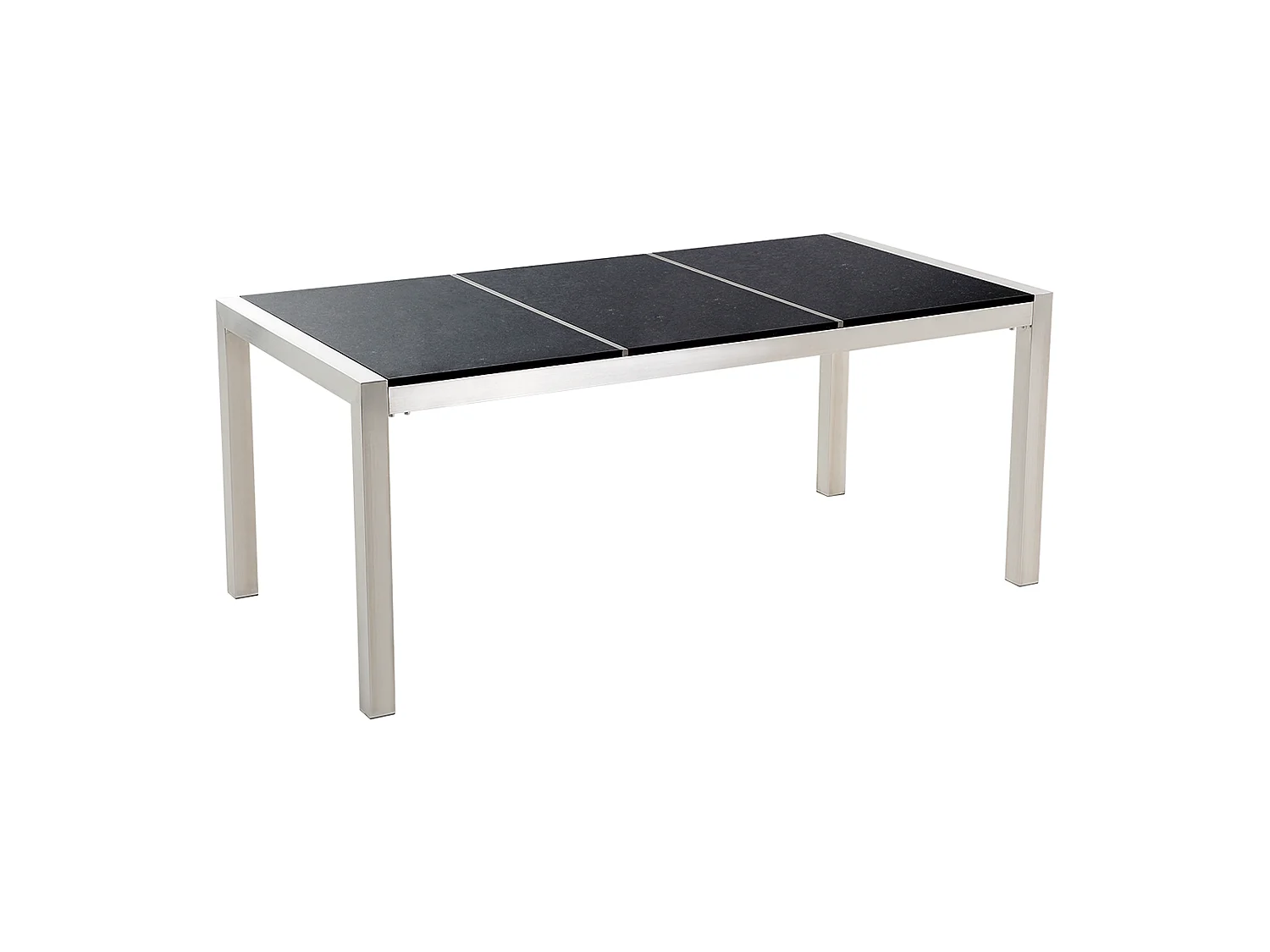 Stół ogrodowy GROSSETO 180 cm 90 cm Polerowany Granit Czarny