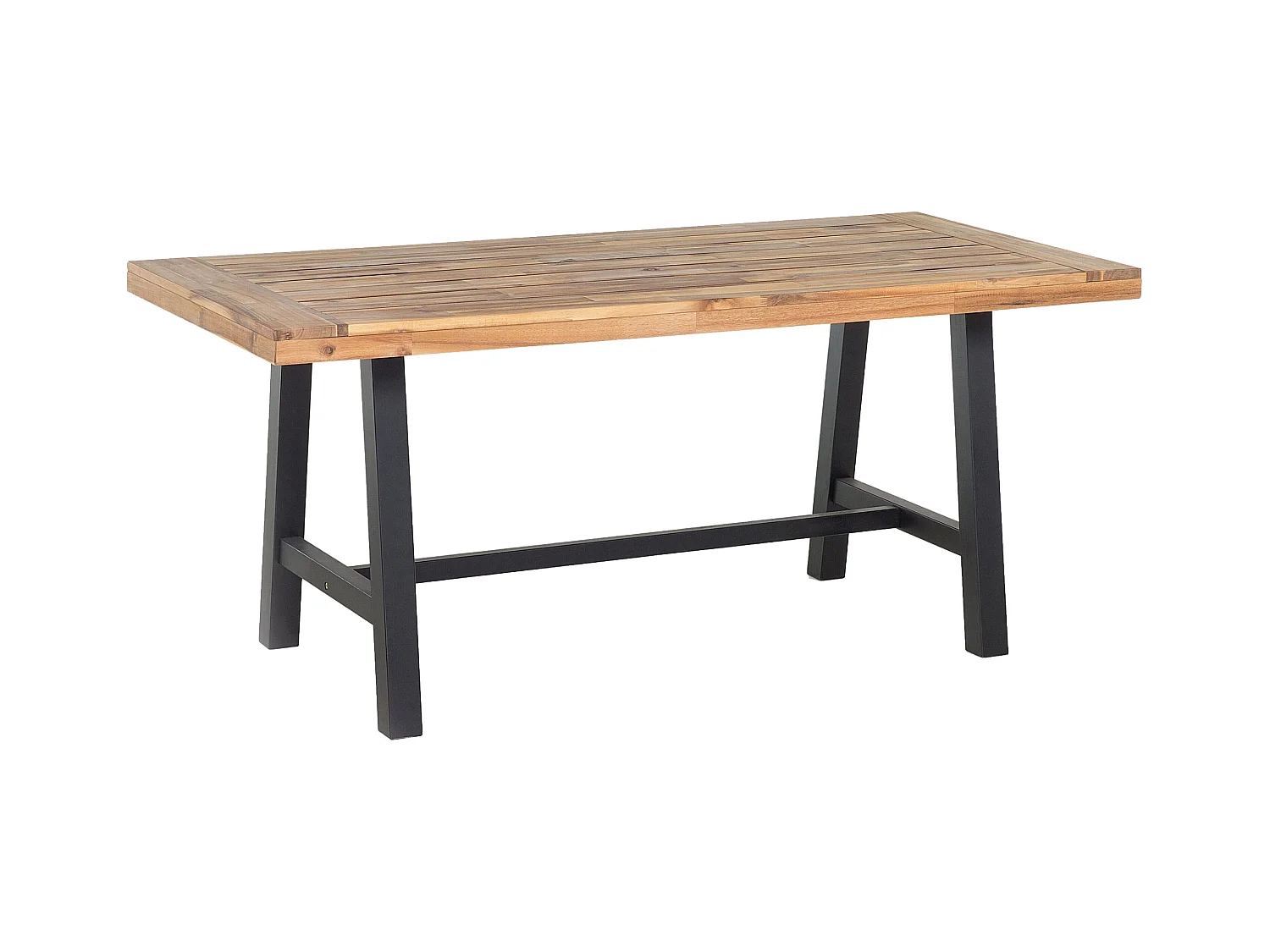 Table de salle à manger de jardin SCANIA 170 cm 80 cm Acacia Noir