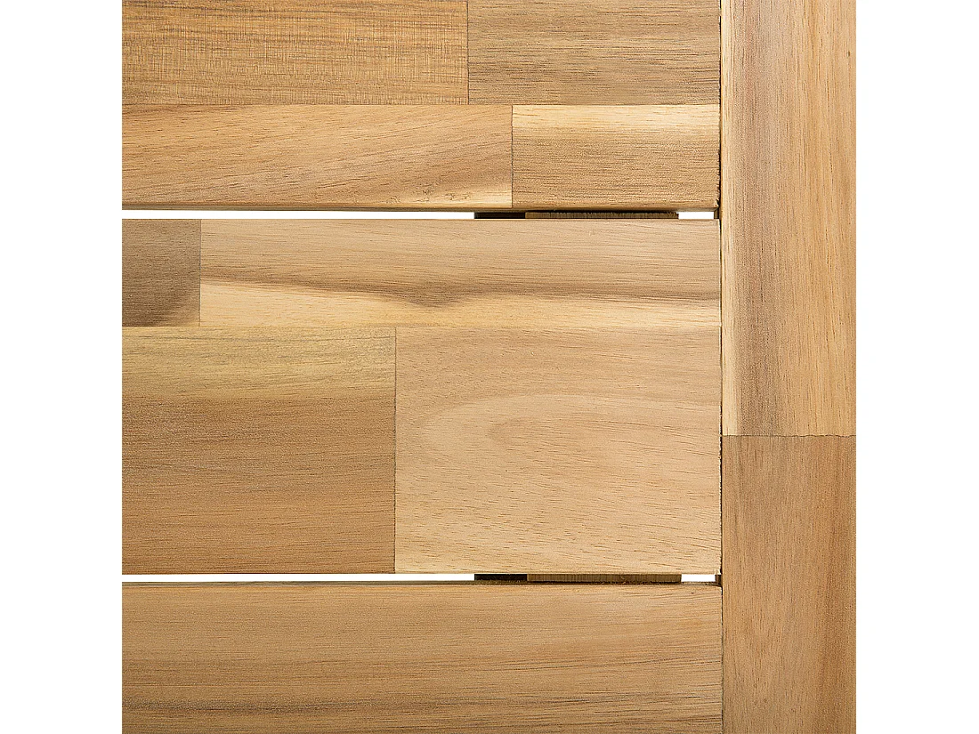 Rustikaler Esszimmertisch Akazienholz Massivholz braun / schwarz Scania