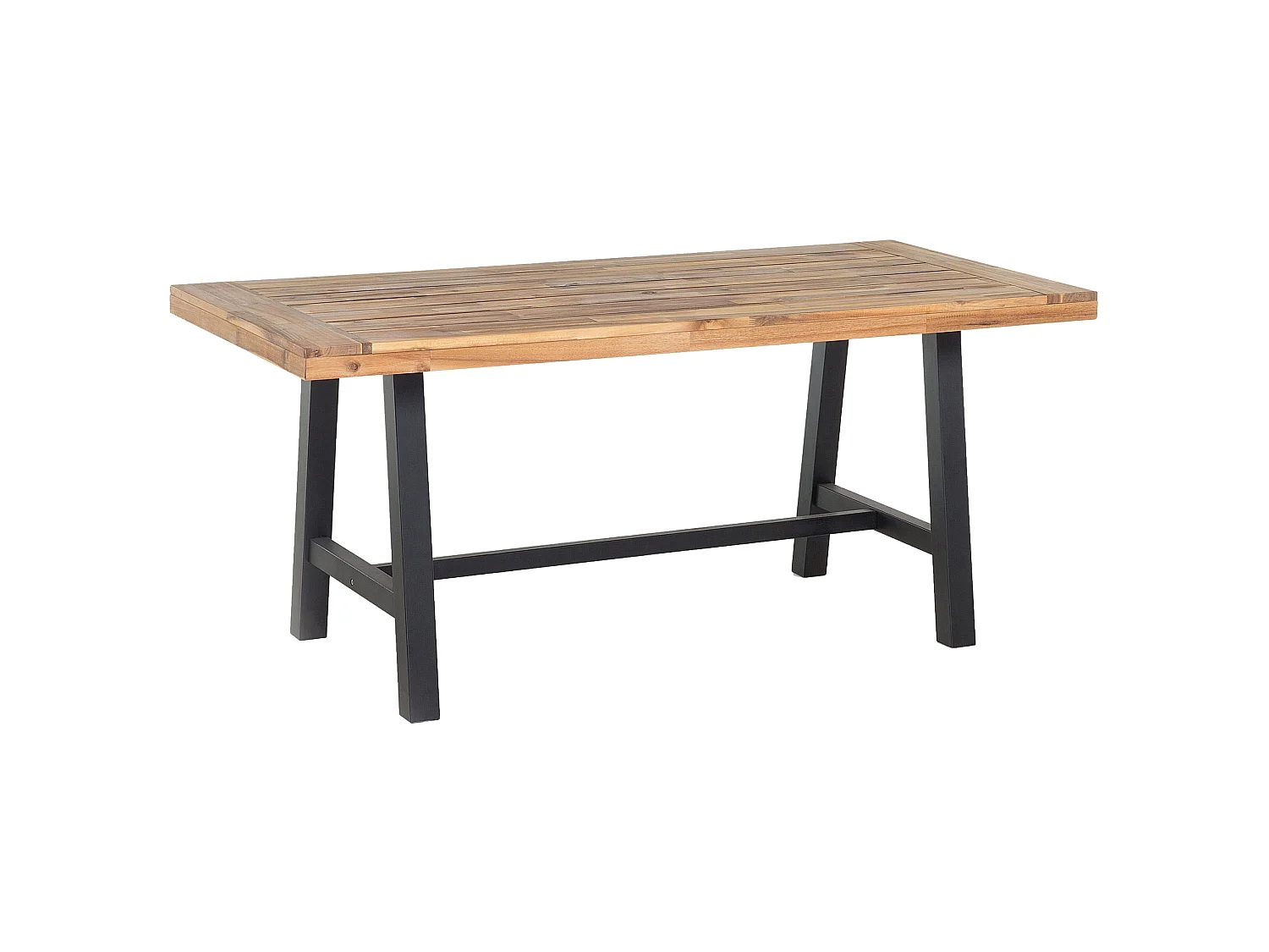 Table de salle à manger de jardin SCANIA 170 cm 80 cm Acacia Noir