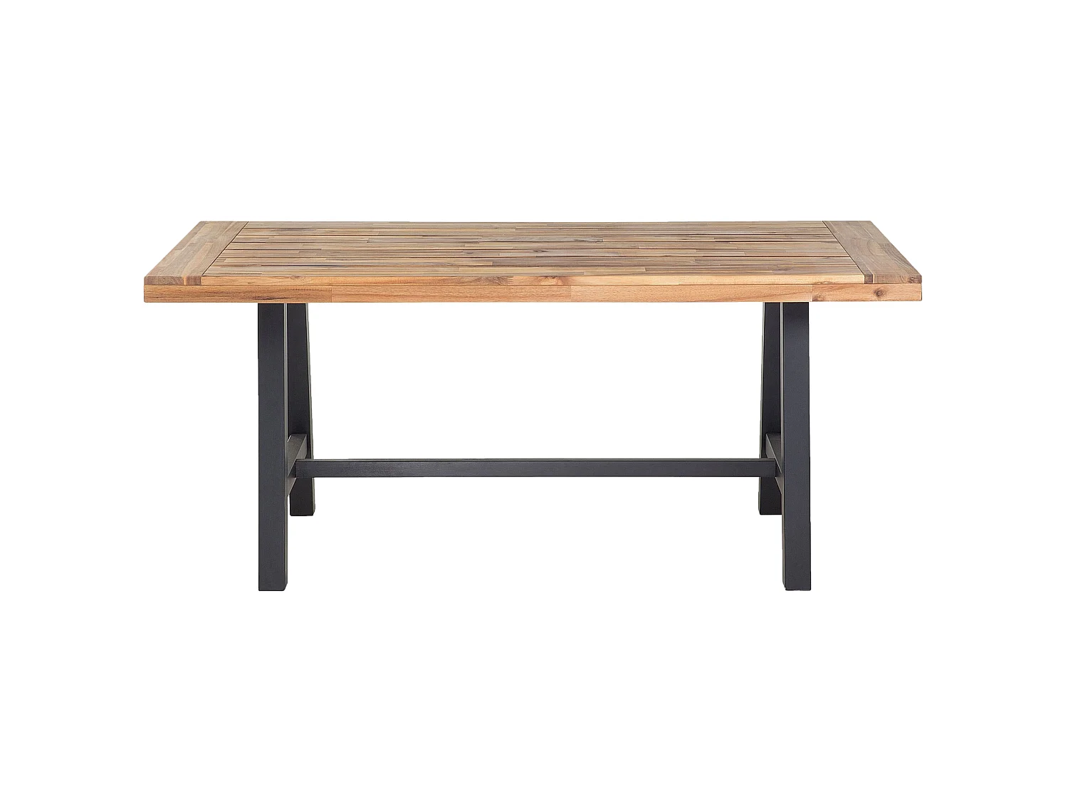 Table de salle à manger de jardin SCANIA 170 cm 80 cm Acacia Noir