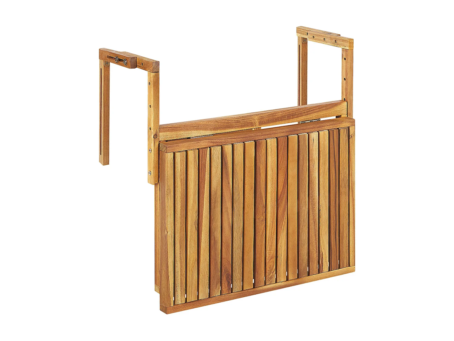 Balkonhängetisch Akazienholz hellbraun 60 x 40 cm höhenverstellbar Udine