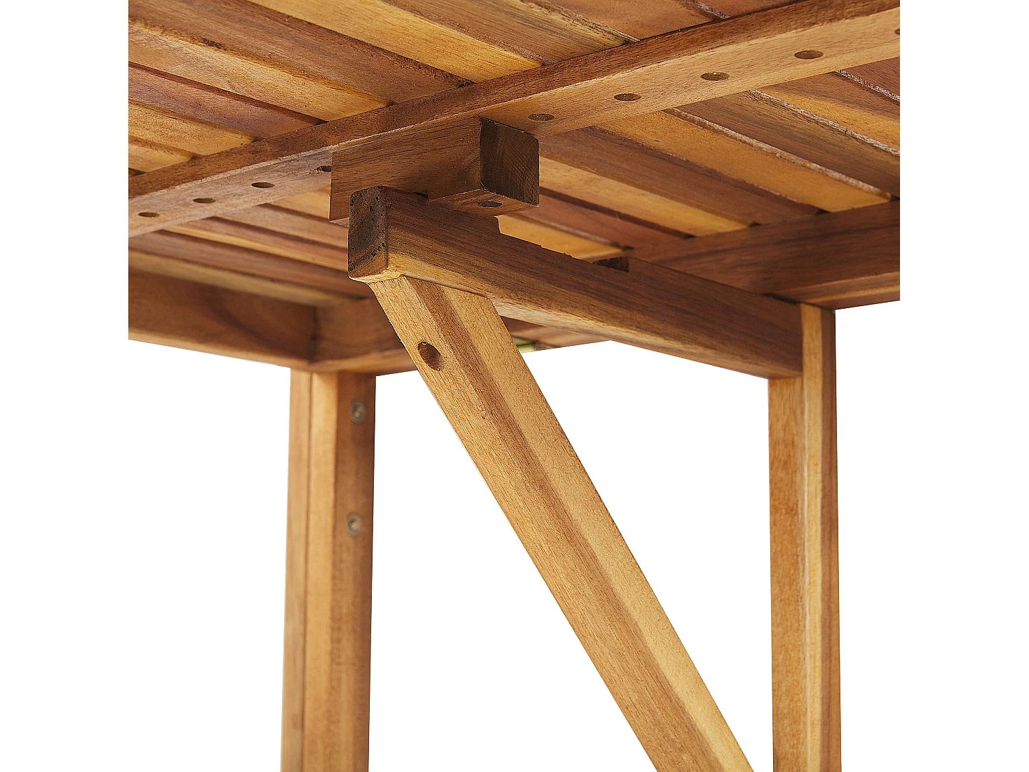 Balkonhängetisch Akazienholz hellbraun 60 x 40 cm höhenverstellbar Udine