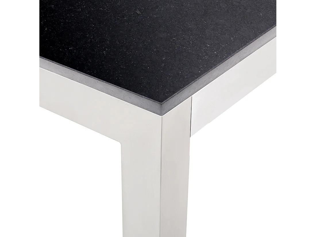 Stół ogrodowy GROSSETO 180 cm 90 cm Polerowany Granit Czarny