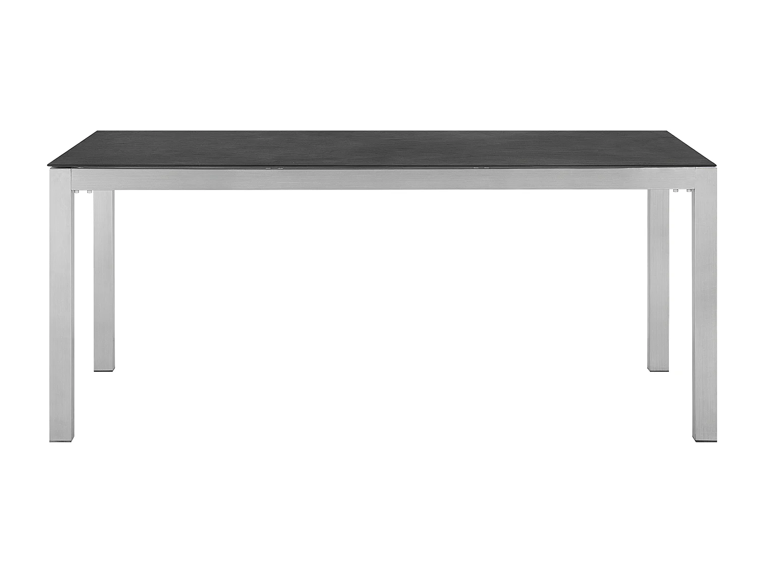 Table de salle à manger de jardin GROSSETO 180 cm 90 cm Poli Granit Noir