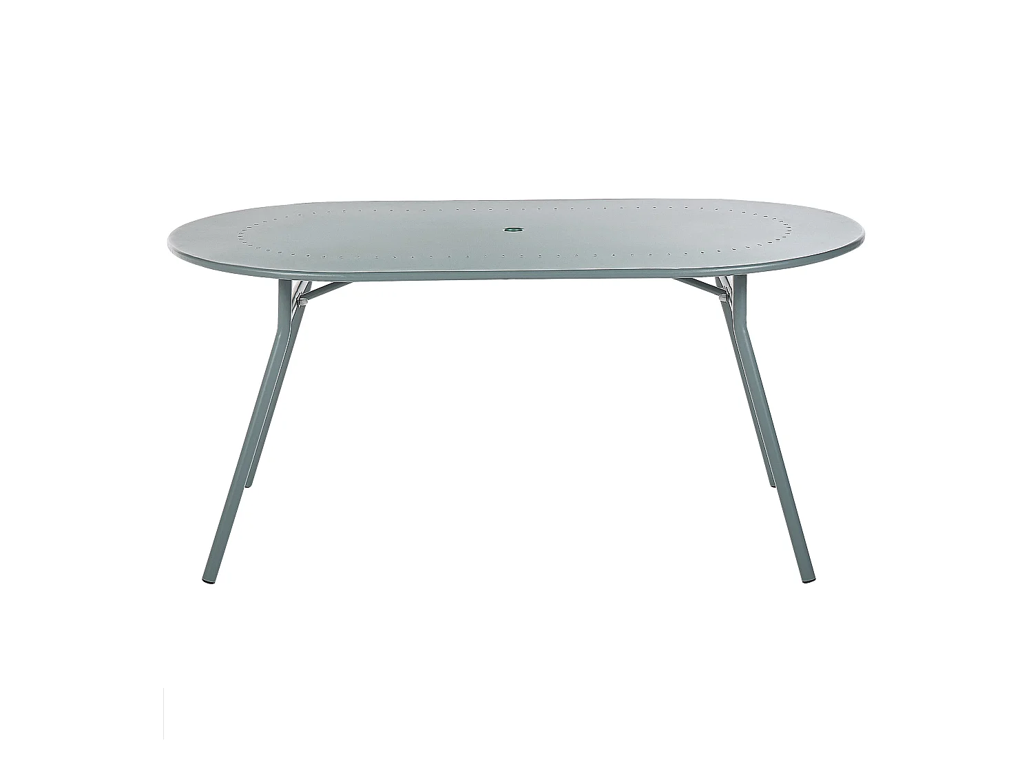 Table de salle à manger de jardin CALVI 160 cm 90 cm Métal Bleu clair