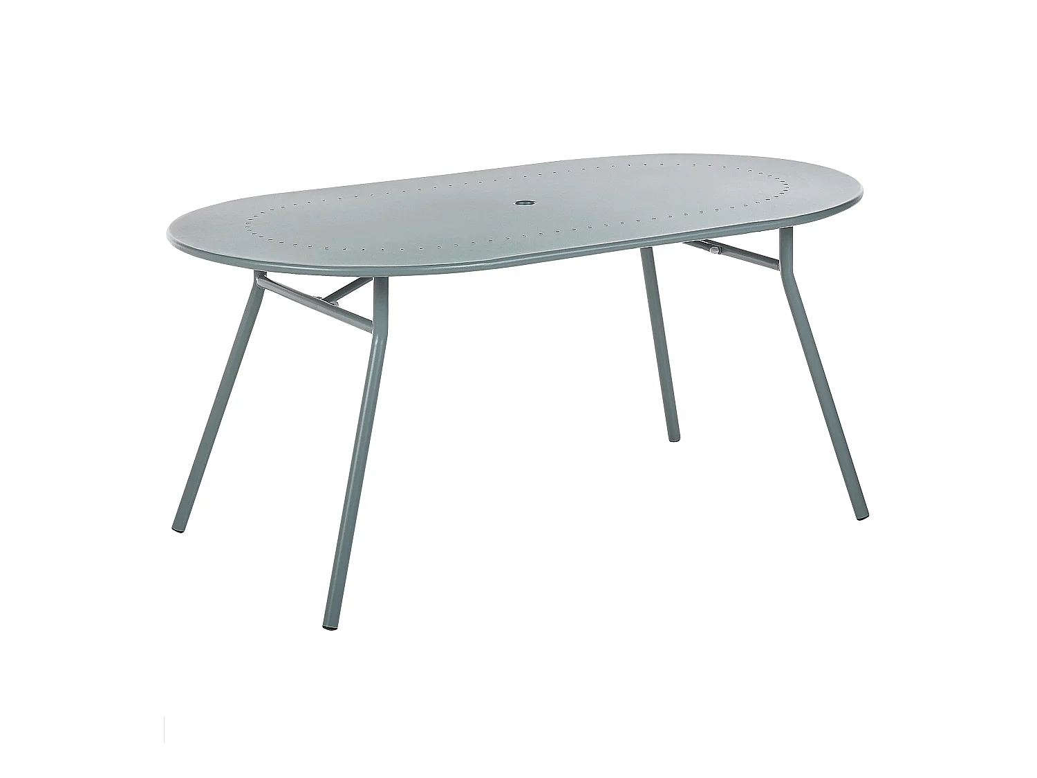 Tavolo da pranzo da giardino CALVI 160 cm 90 cm Metallo Azzurro