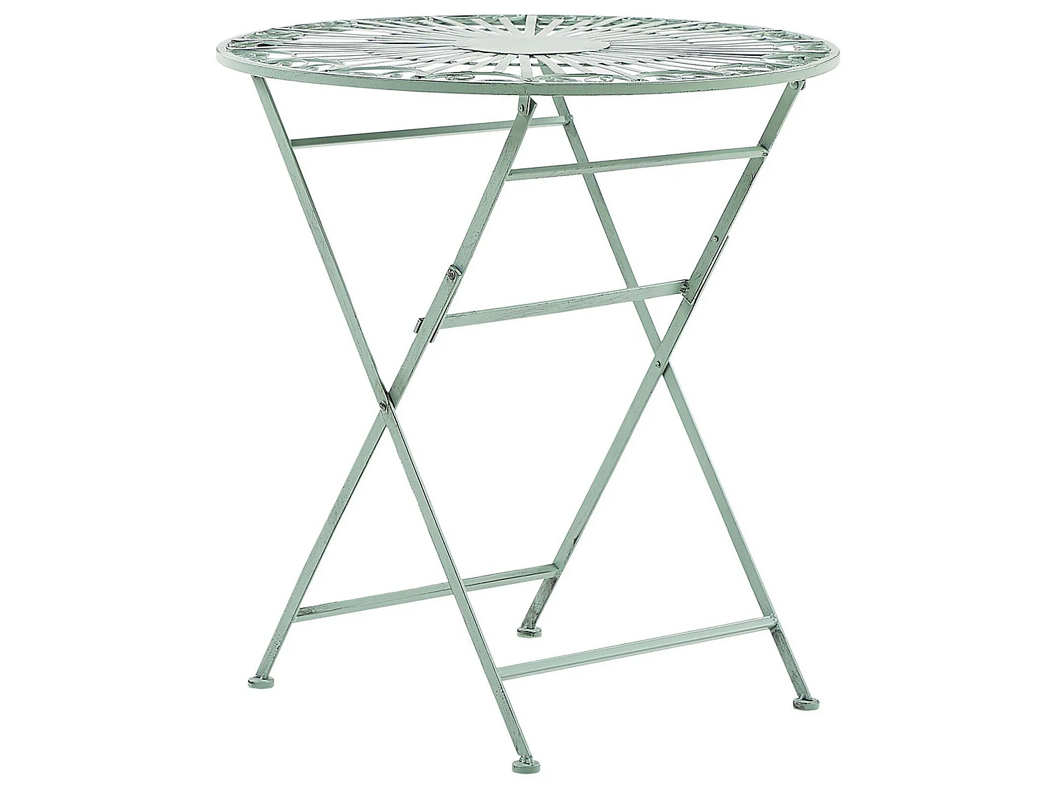 Table bistrot TRENTO 70 cm 70 cm Métal Vert clair