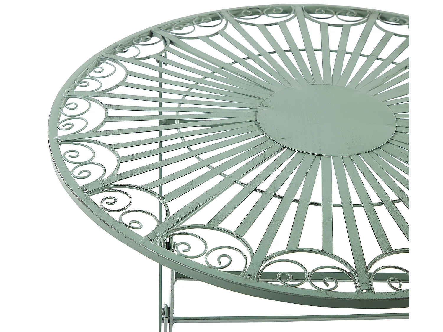 Mesa bistrô TRENTO 70 cm 70 cm Metal Verde claro
