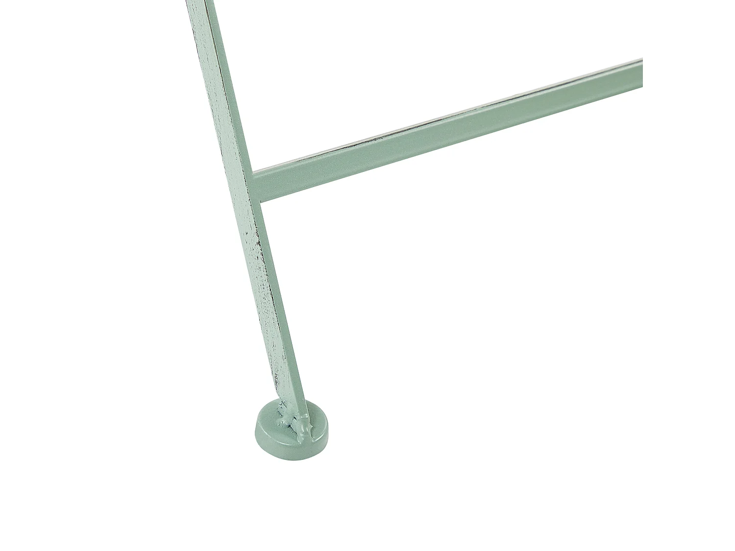 Stilvoller Gartentisch Metall grün rund zusammenklappbar Trento