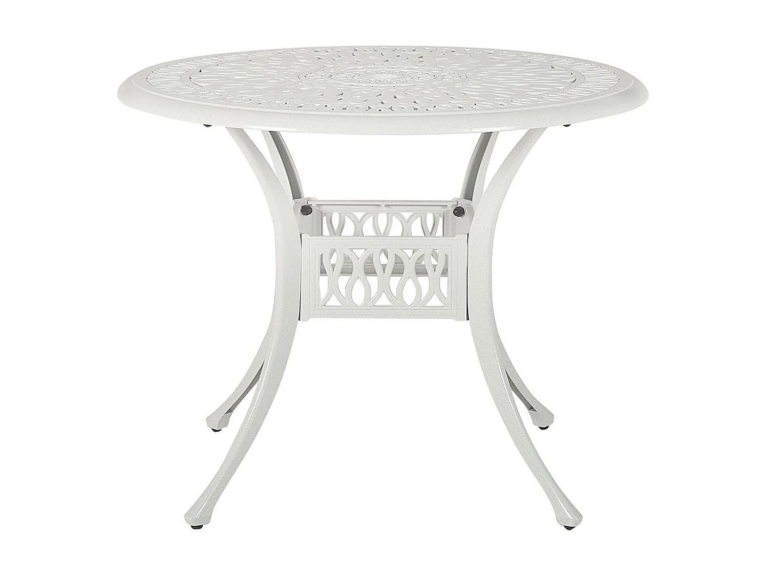 Tavolino Bistrot ANCONA 90 cm 90 cm Metallo Bianco sporco