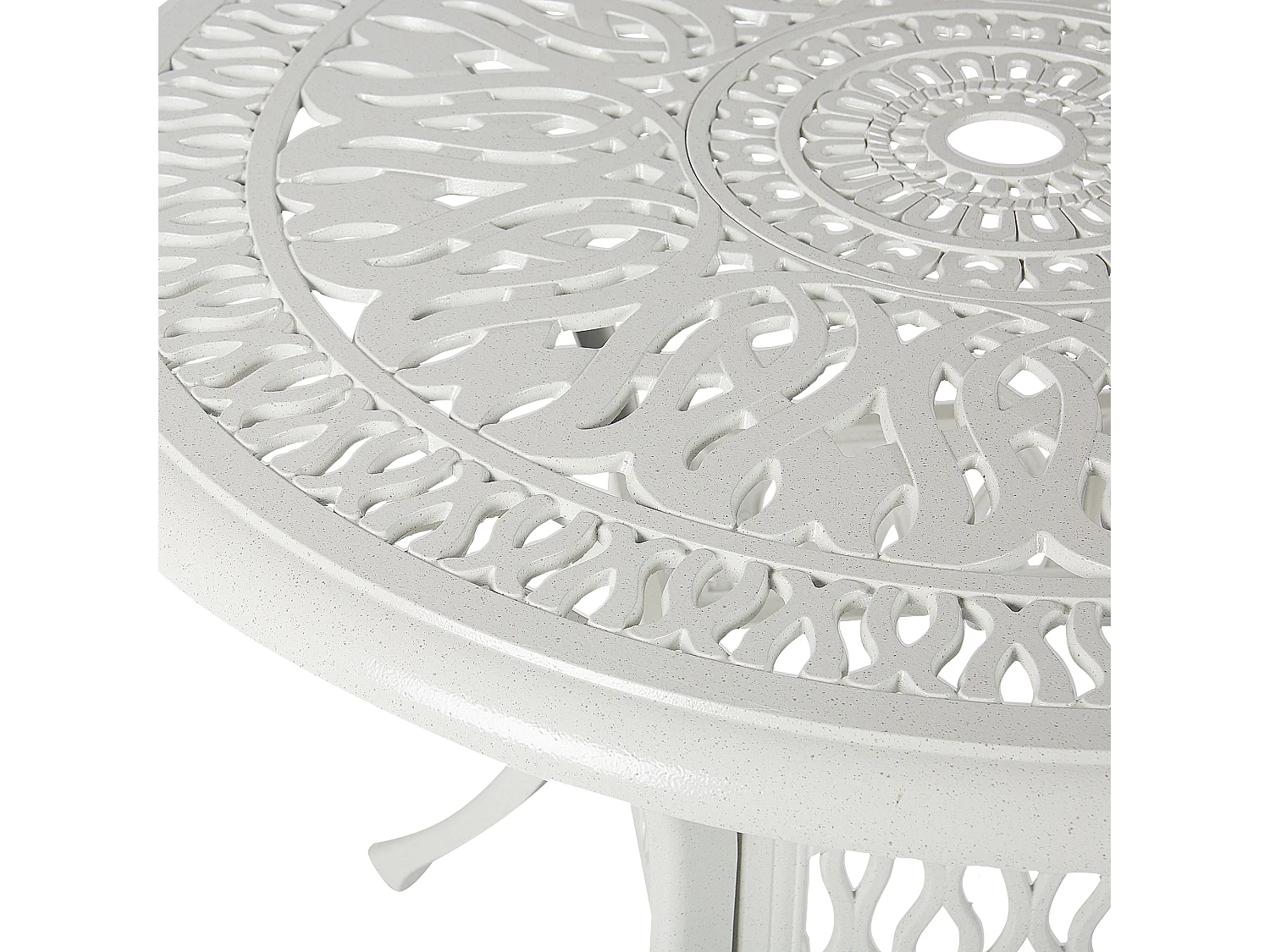 Tavolino Bistrot ANCONA 90 cm 90 cm Metallo Bianco sporco