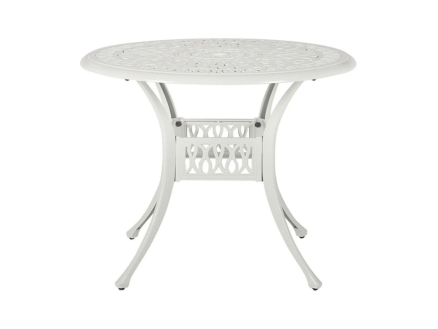 Table bistrot ANCONA 90 cm 90 cm Métal Blanc cassé
