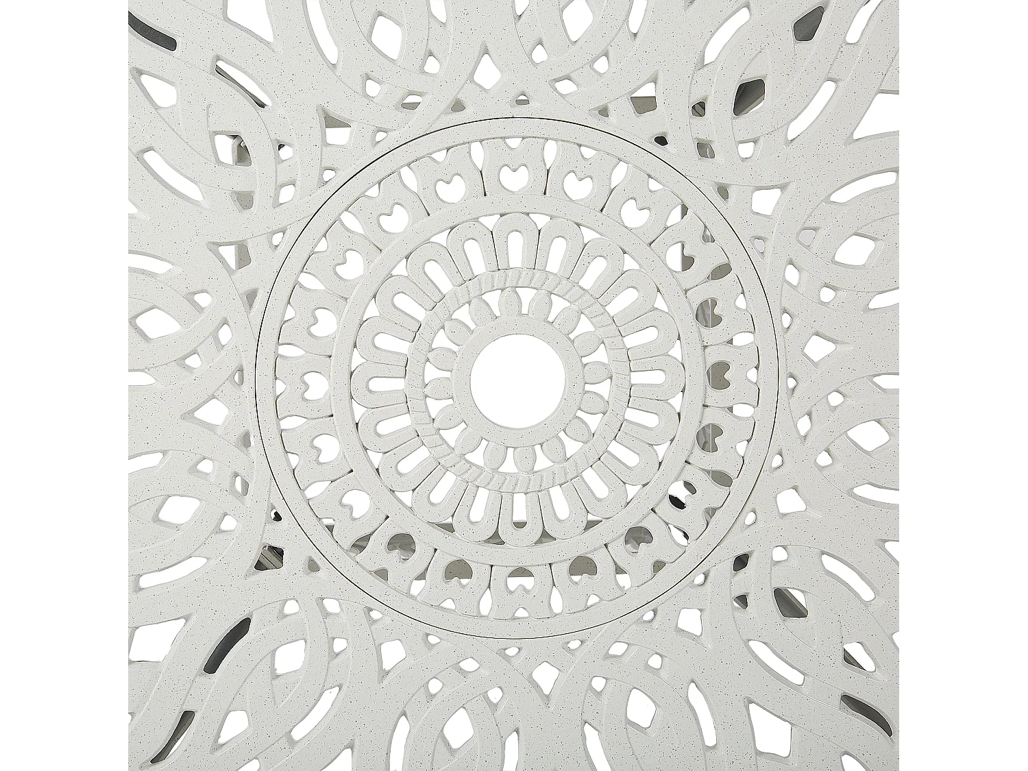 Table bistrot ANCONA 90 cm 90 cm Métal Blanc cassé