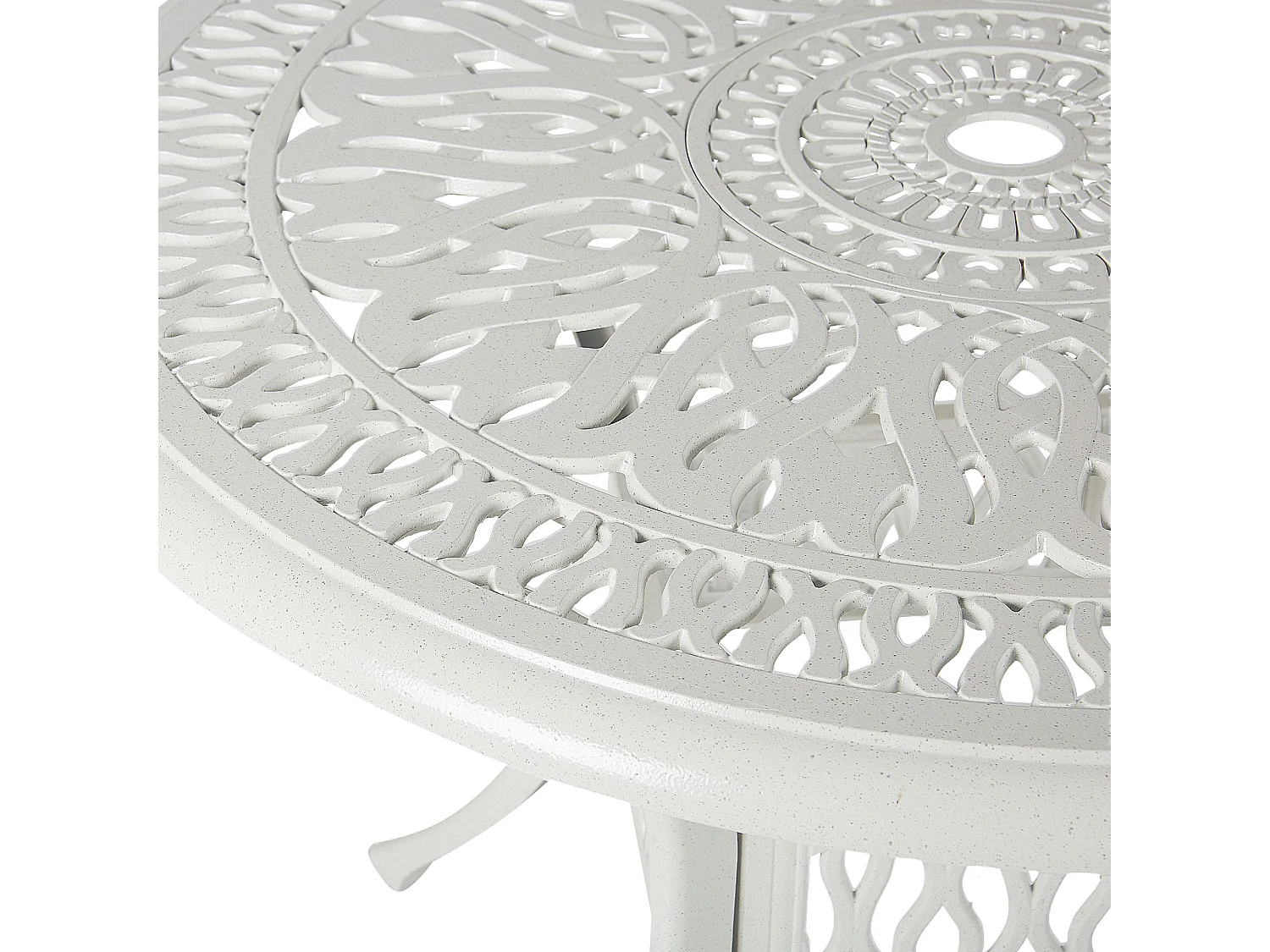 Table bistrot ANCONA 90 cm 90 cm Métal Blanc cassé