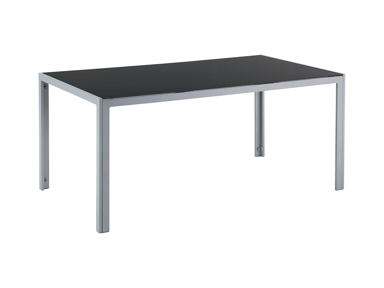 Table de salle à manger de jardin CATANIA 160 cm 91 cm Verre Noir