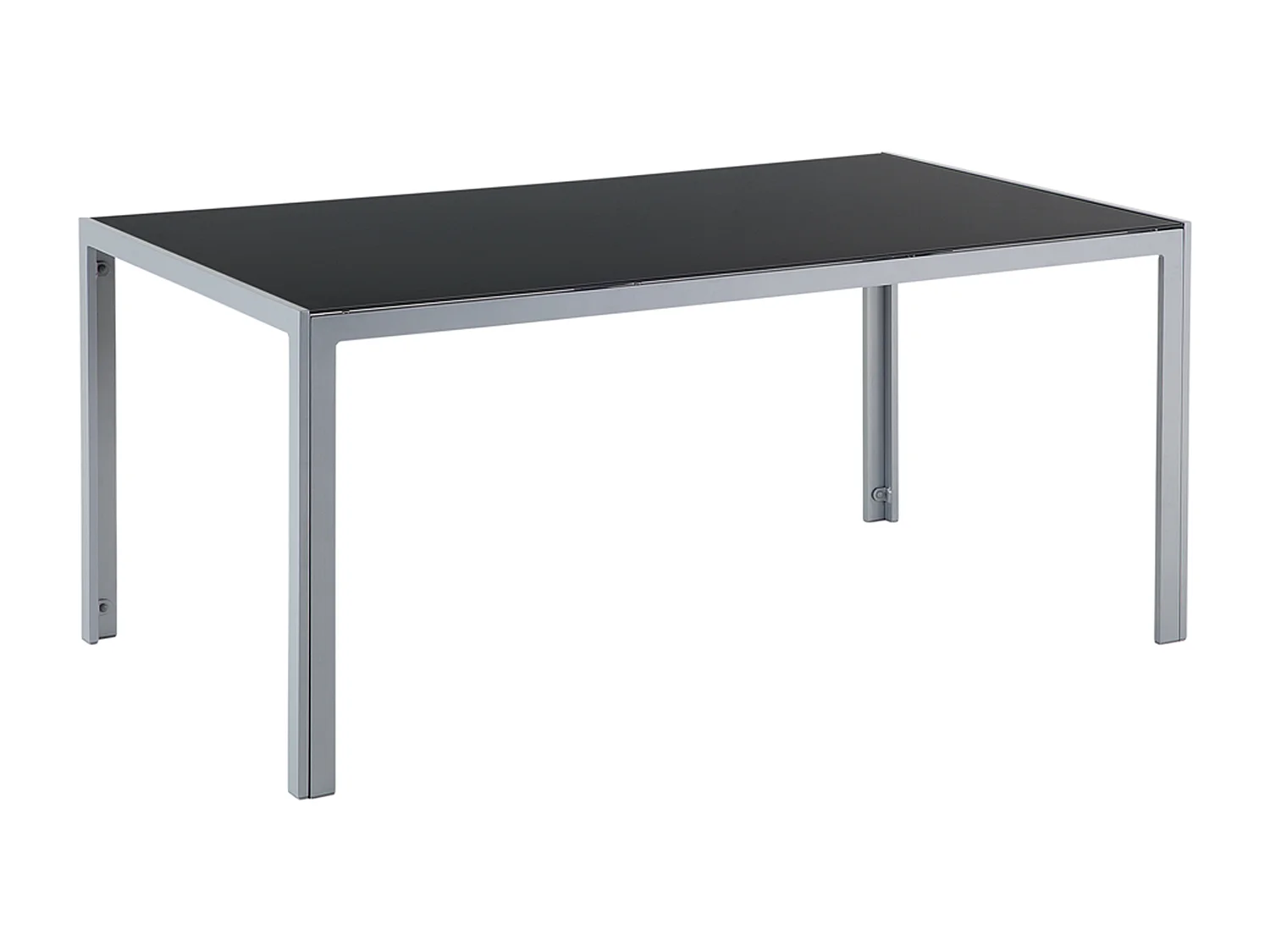 Gartentisch CATANIA 160 cm 91 cm Glas Schwarz