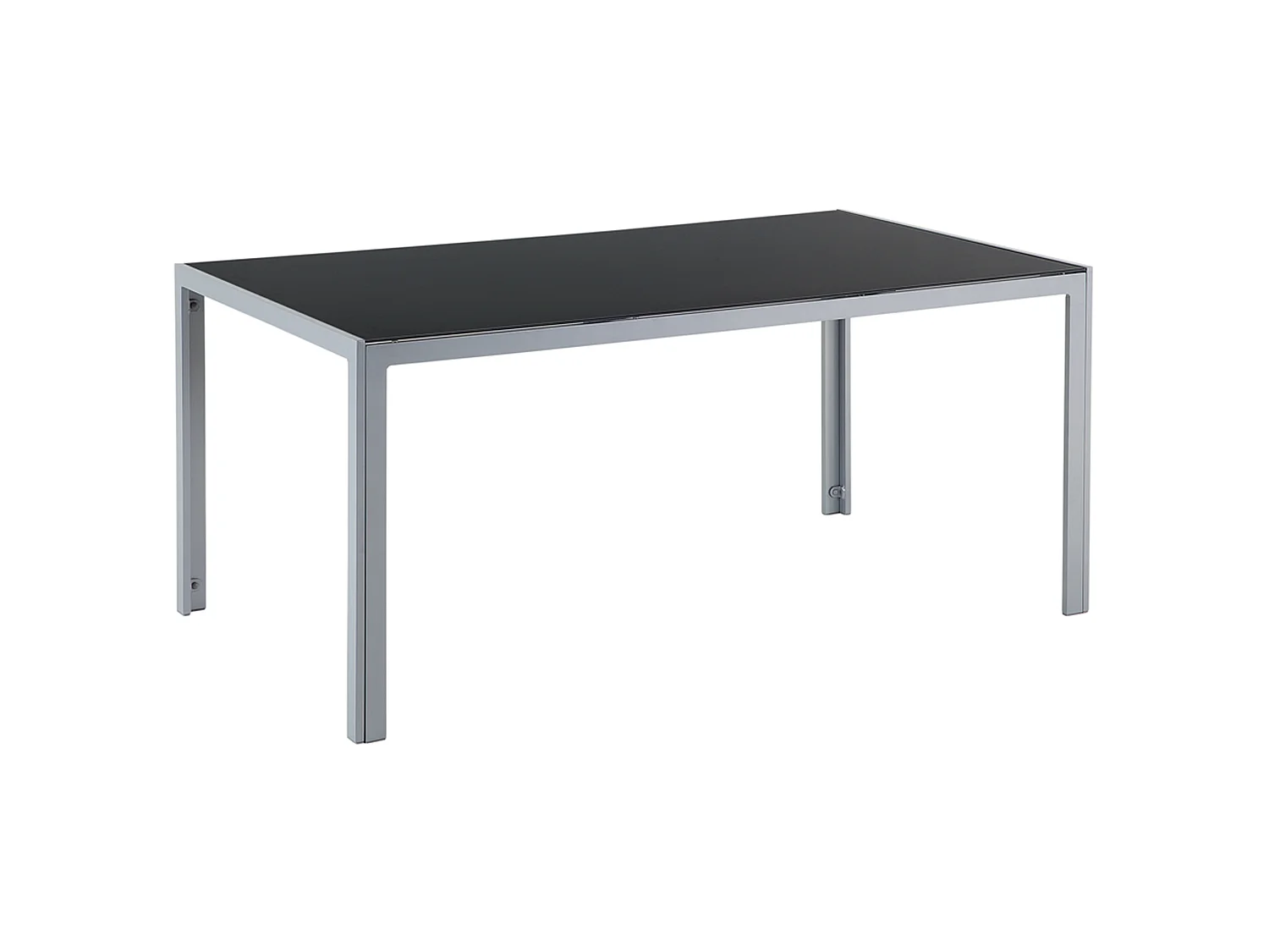 Mesa de jardín CATANIA 160 cm 91 cm Vidrio Negro