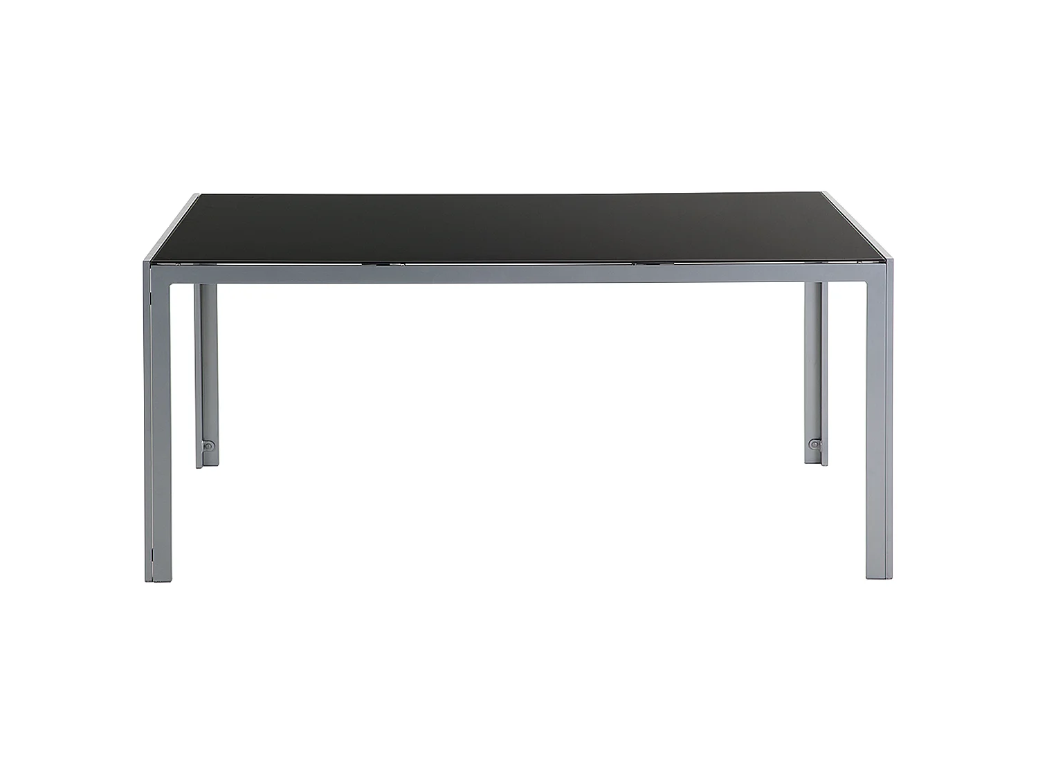Mesa de jardín CATANIA 160 cm 91 cm Vidrio Negro