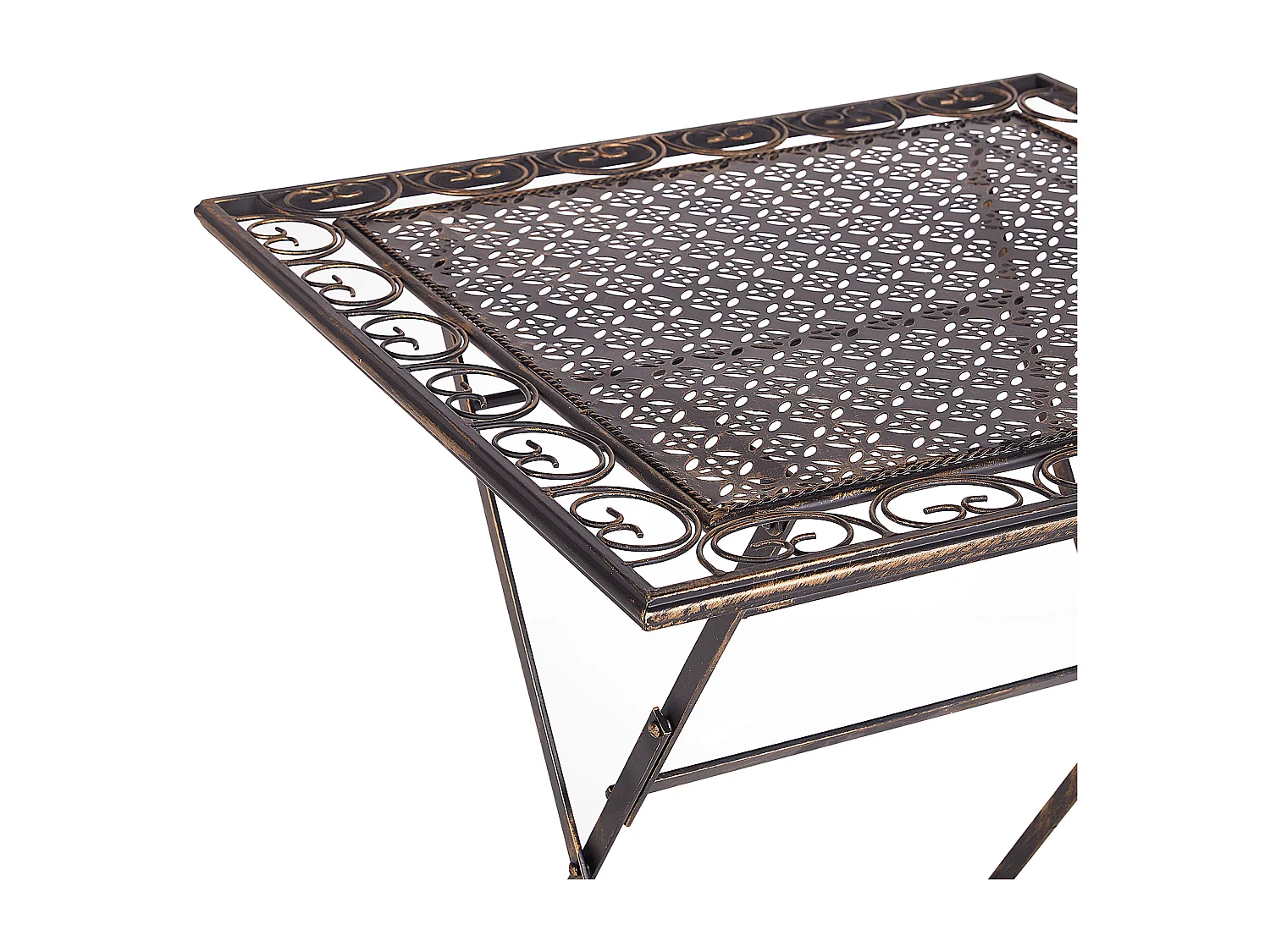 Table bistrot BORMIO 70 cm 70 cm Métal Noir