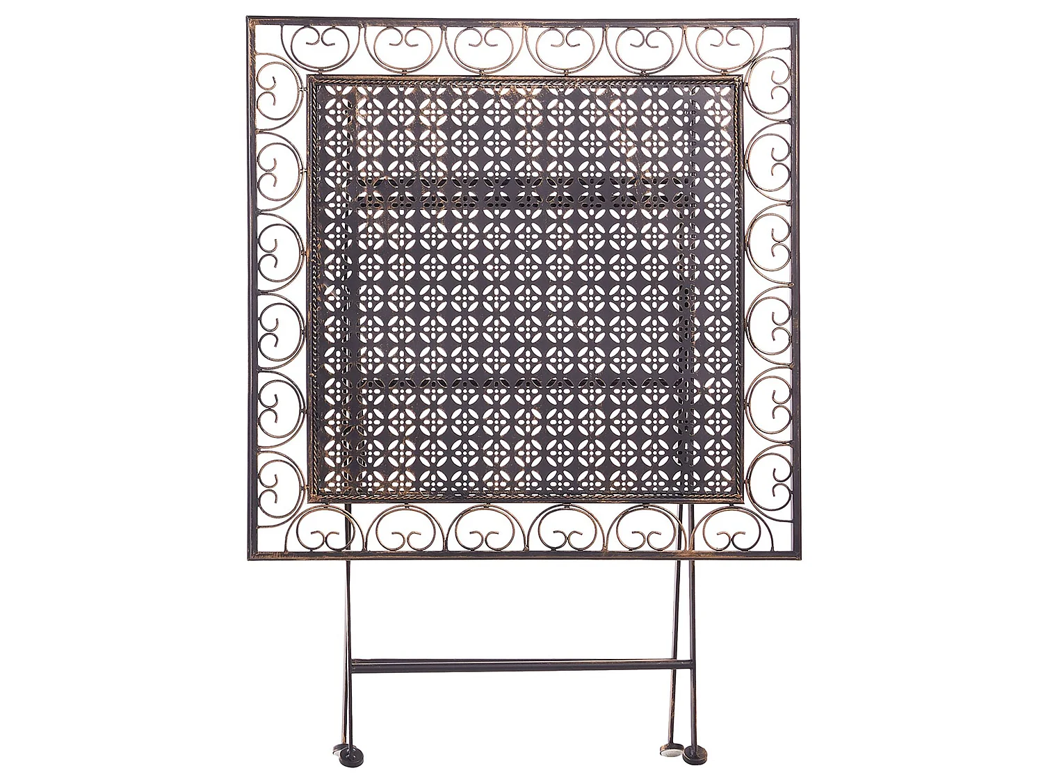 Tavolino Bistrot BORMIO 70 cm 70 cm Metallo Nero