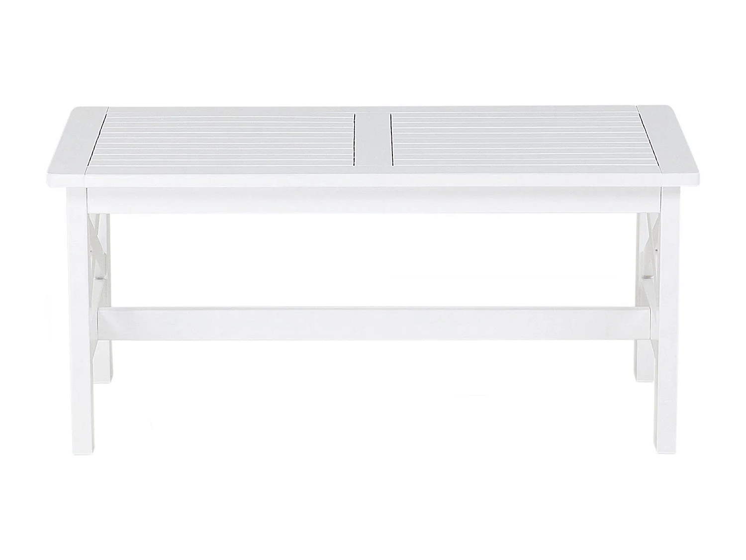 Stół ogrodowy BALTIC 55 cm 100 cm Drewno akacjowe Biały