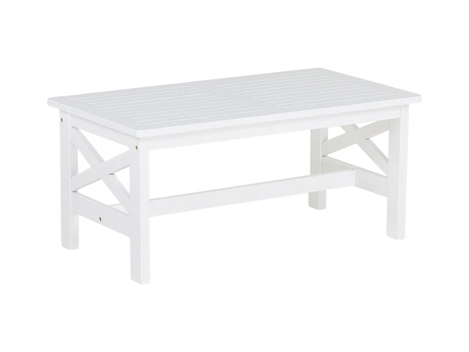 Table de salle à manger de jardin BALTIC 55 cm 100 cm Acacia Blanc