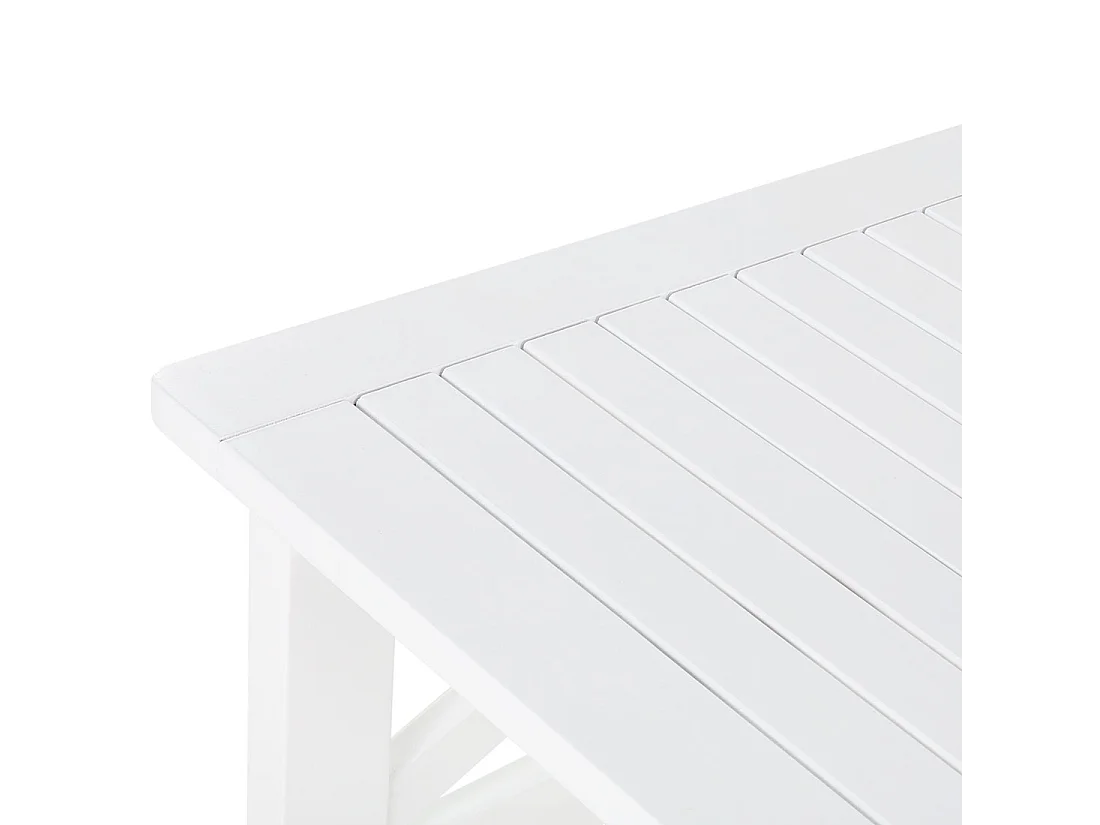 Table de salle à manger de jardin BALTIC 55 cm 100 cm Acacia Blanc
