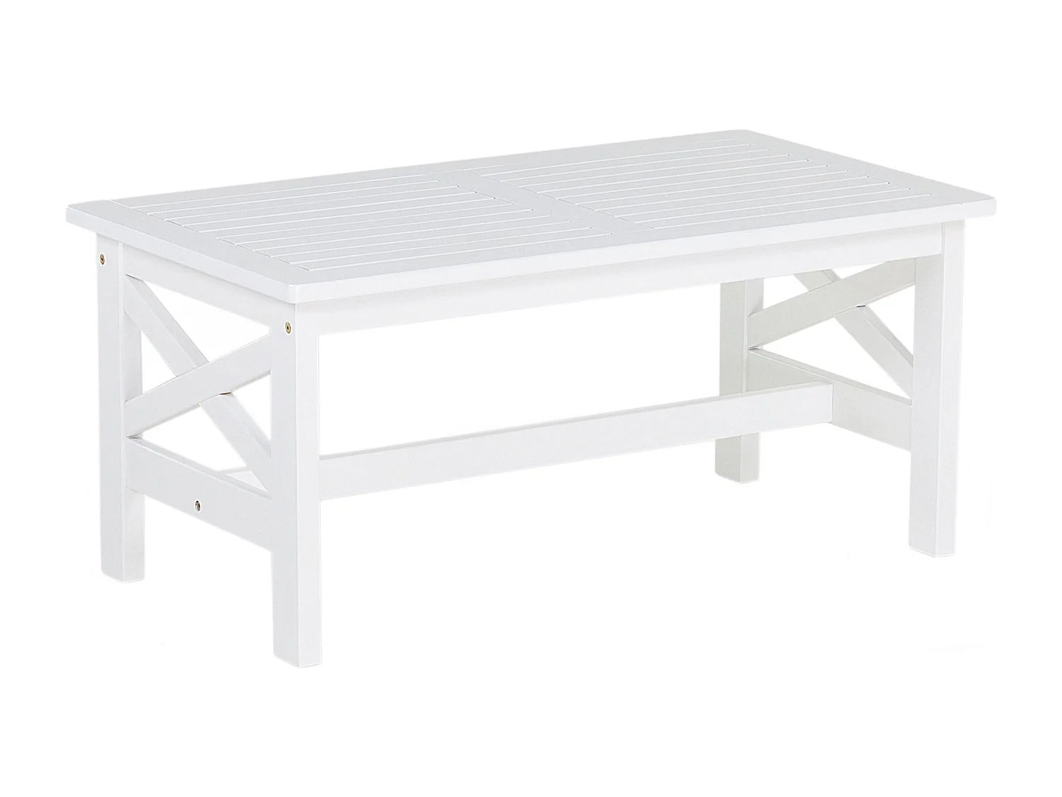 Table de salle à manger de jardin BALTIC 55 cm 100 cm Acacia Blanc