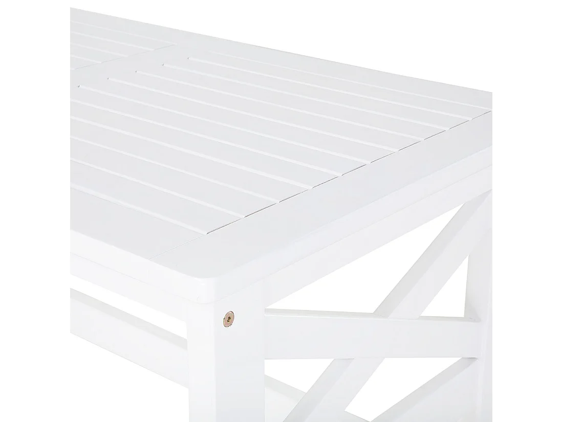Table de salle à manger de jardin BALTIC 55 cm 100 cm Acacia Blanc