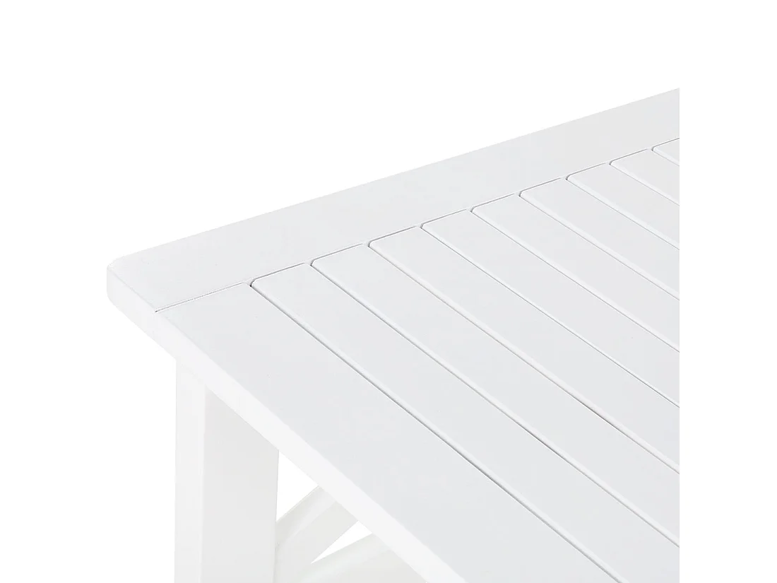 Table de salle à manger de jardin BALTIC 55 cm 100 cm Acacia Blanc