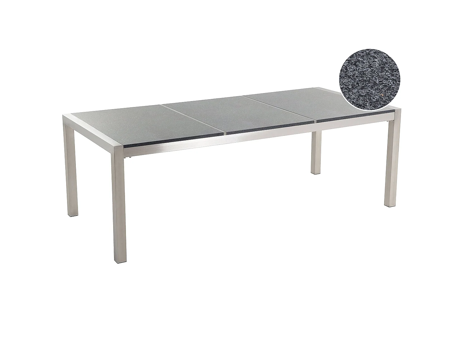 Tavolo da pranzo da giardino GROSSETO 220 cm 100 cm Lucido Granito Grigio