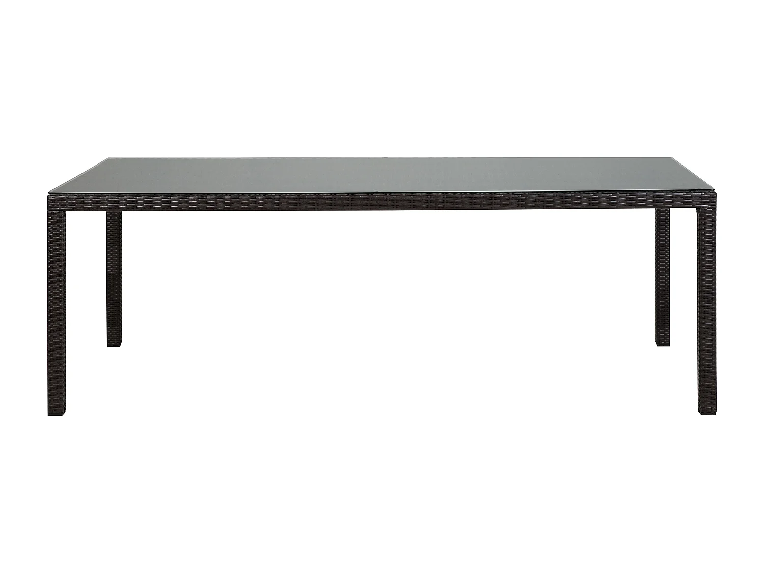 Tavolo da pranzo da giardino ITALY 220 cm 100 cm Vetro Marrone scuro