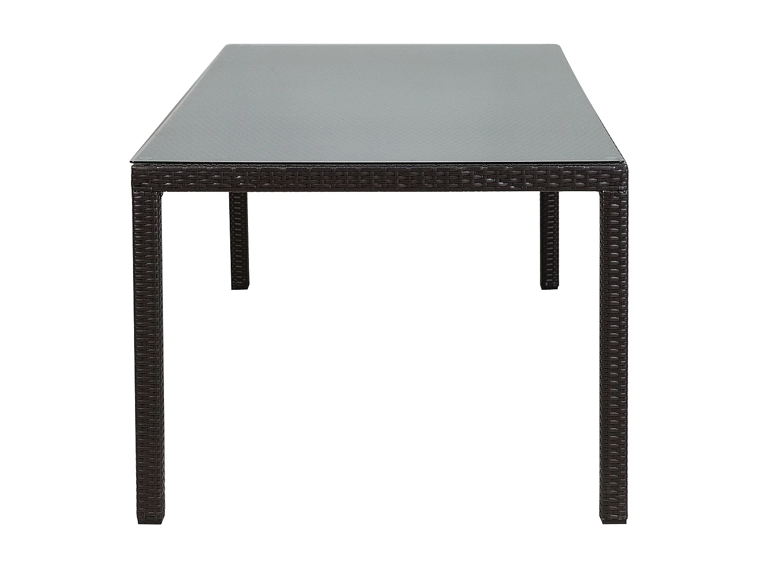 Tavolo da pranzo da giardino ITALY 220 cm 100 cm Vetro Marrone scuro