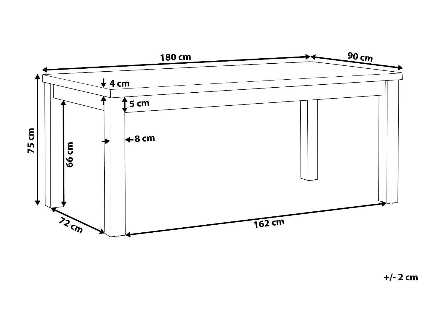Trendy Tisch Faserzement Akazienholz grau / heller Holzfarbton 180x90 cm Ostuni